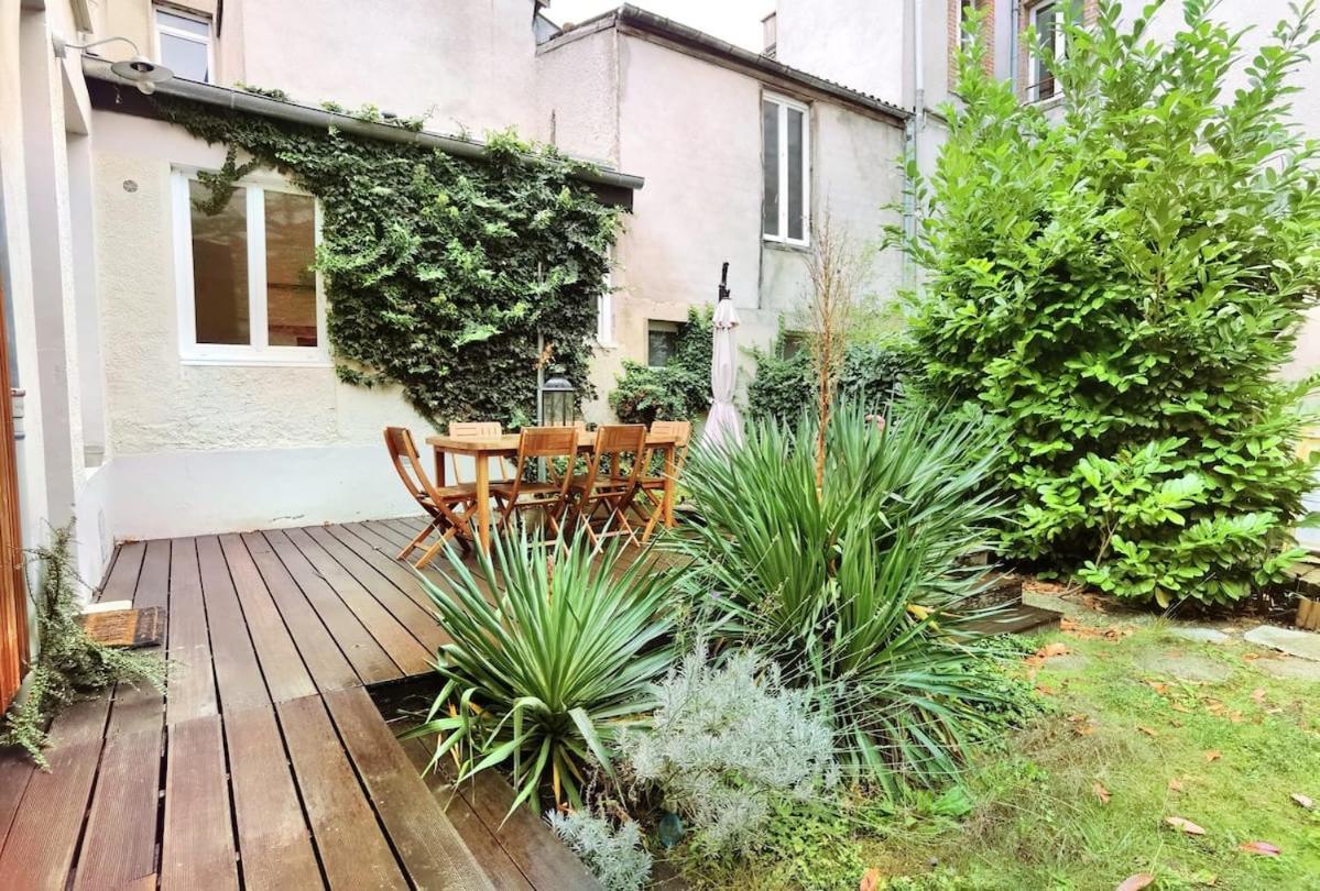 Maison De Ville Avec Terrasse Et Jardin Reims Esterno foto